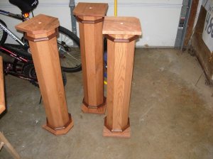 First three columns stained