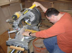 Cutting down the cedar bottom panel