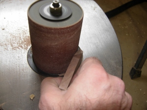 Sanding and shaping the knot