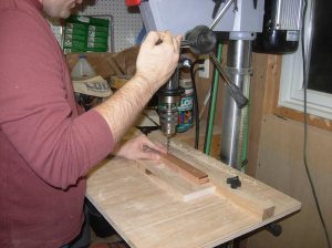 Drilling the top mounting holes