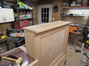 Upper counter top located